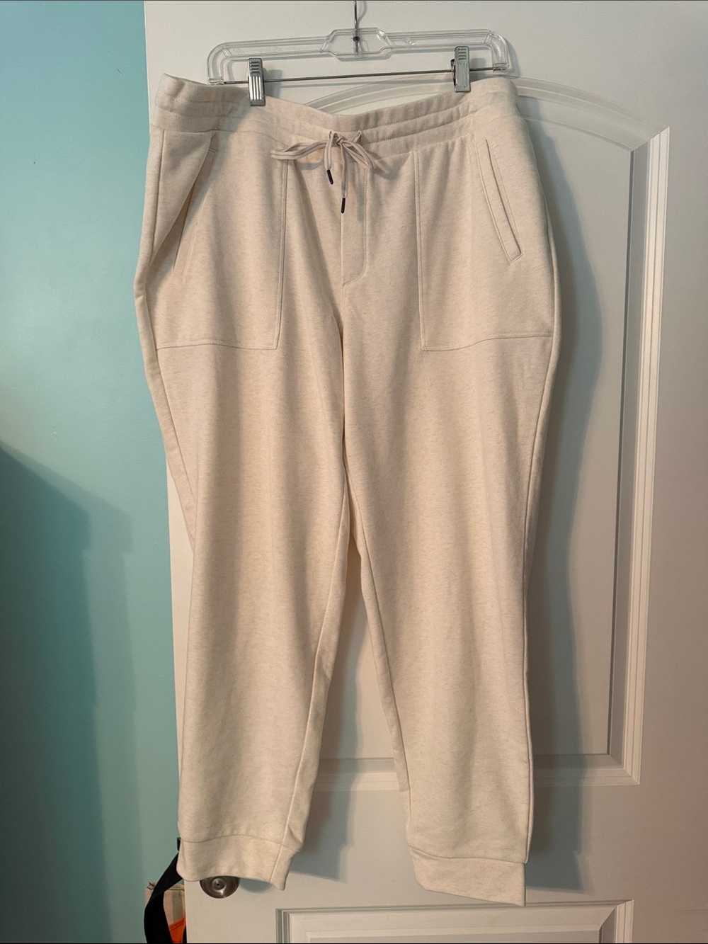 Talbots plus size Women's Cream French Terry Joggers- Size 1X- EUC
